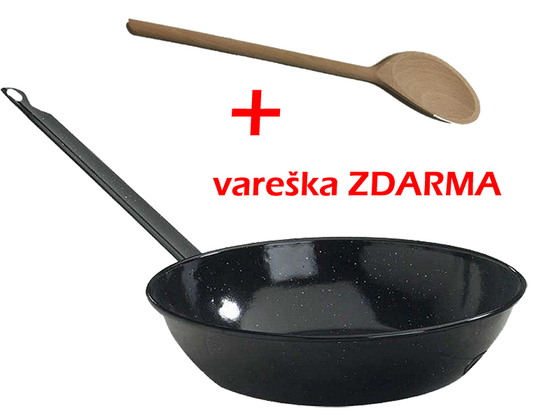 Smaltovaná wok panvica 22
